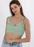 Crop Top με Βολάν 402.0759-TOP