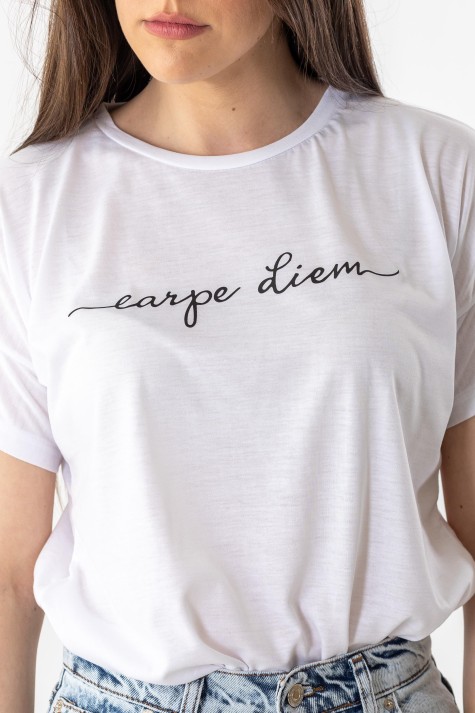 T-Shirt με Στάμπα 402.CARPE-TSH