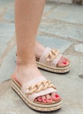 Suede Flatforms με αλυδίδα στην φάσα 330.WS2069-C