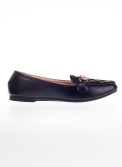 Flat loafers με με χρυσή διακοσμητική αλυσίδα 412.LL1094-L