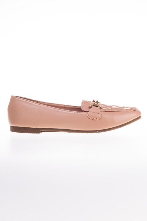 Flat loafers με με χρυσή διακοσμητική αλυσίδα 412.LL1094-L