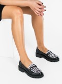 Chunky loafer με pony skin στο πάνω μέρος 185.817-L