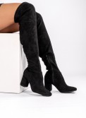 Μπότες over the knee suede με κορδόνι στο τελείωμα 330.BYDJ2961-C