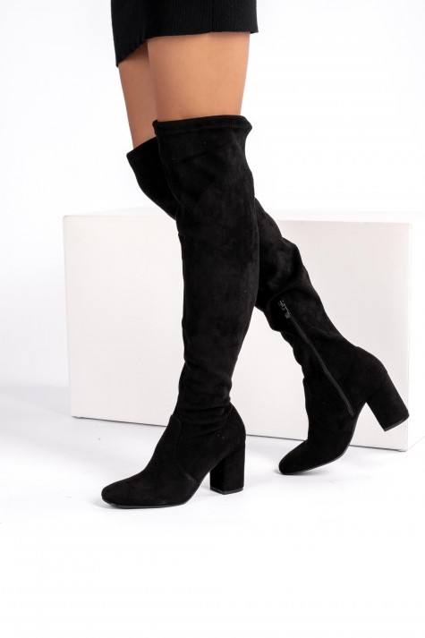 Μπότες over the knee suede με κορδόνι στο τελείωμα 330.BYDJ2961-C