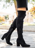 Μπότες over the knee suede με κορδόνι στο τελείωμα 330.BYDJ2961-C