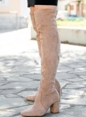 Μπότες over the knee suede με κορδόνι στο τελείωμα 330.BYDJ2961-C