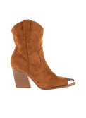 Suede western μποτάκι με μεταλλική μύτη 376.3051-C