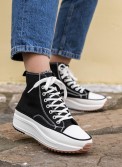 Δίπατα υφασμάτινα sneaker μποτάκι 330.LY549-F