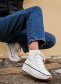 Δίπατα υφασμάτινα sneaker μποτάκι 330.LY549-F