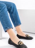 Flat loafers με διακοσμητική αλυσίδα στο μπροστινό μέρος 414.LT2161-L