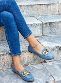 Flat loafers με διακοσμητική αλυσίδα στο μπροστινό μέρος 414.LT2161-L