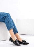 Flat loafers με matte διακοσμητική αλυσίδα 414.LL1103-L