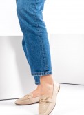 Flat loafers με καπιτονέ μοτίβο στο μπροστινό μέρος και διακοσμητική αγκράφα 414.LL1104-L