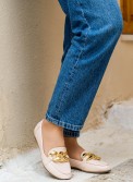 Flat loafers με διακοσμητική αλυσίδα στο μπροστινό μέρος 414.LT2161-L