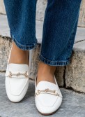 Flat loafers με διακοσμητική αλυσίδα με στρας 414.H2126-L