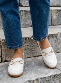 Flat loafers με χρυσή δοακοσμητική αλυσίδα 414.LL1044-L