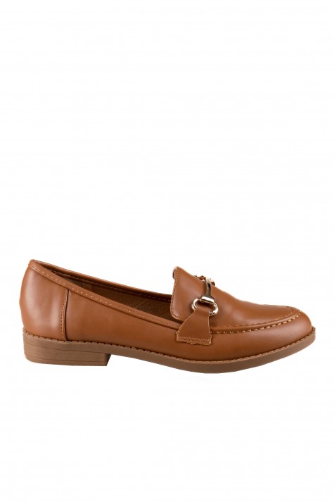 Flat loafers με χρυσή δοακοσμητική αλυσίδα 414.LL1044-L