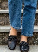 Flat loafers με matte διακοσμητική αλυσίδα 414.LL1103-L