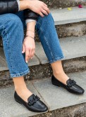 Flat loafers με matte διακοσμητική αλυσίδα 414.LL1103-L