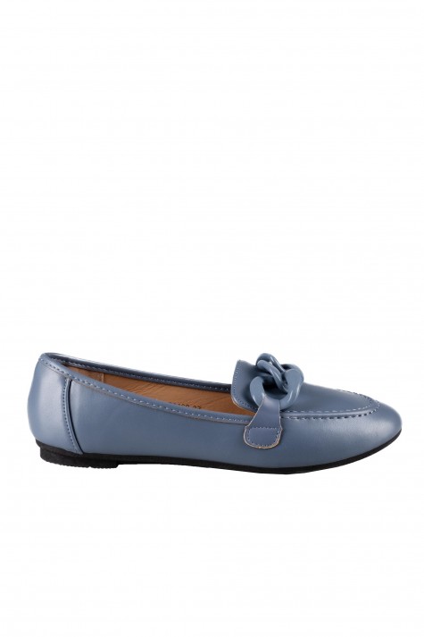 Flat loafers με matte αλυσίδα 414.LL2160-L