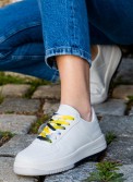 Casual sneakers με δίχρωμη σόλα και πολύχρωμα κορδόνια 330.LLN308-L