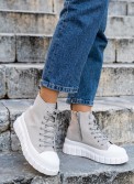 Υφασμάτινο μποτάκι sneaker με αλυσίδα 330.JR2126-L