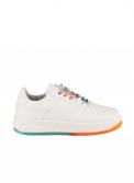 Casual sneakers με δίχρωμη σόλα και πολύχρωμα κορδόνια 330.LLN308-L