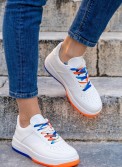 Casual sneakers με δίχρωμη σόλα και πολύχρωμα κορδόνια 330.LLN308-L