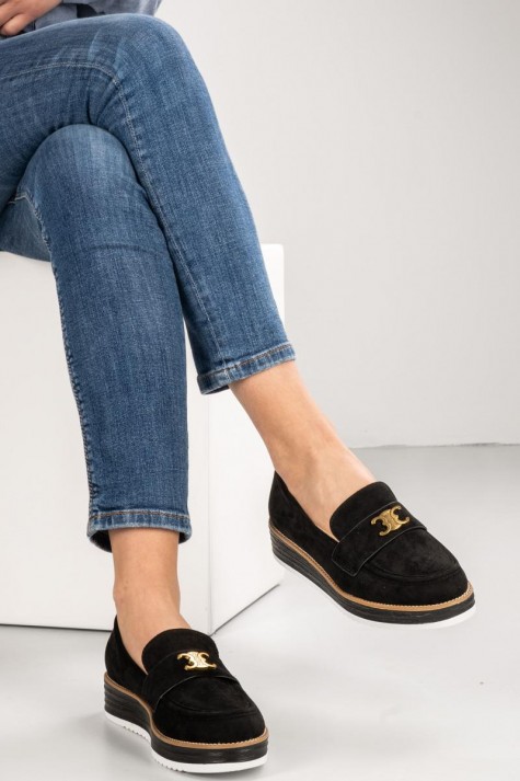 Loafers suede με μεταλλική αγκράφα 330.LL1339-C