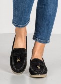 Flat suede loafers με διακοσμητικό 415.122-C