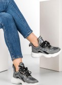 Chunky sneakers με γυαλιστερές λεπτομέρειες 306.TF180-L