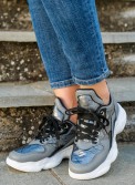 Chunky sneakers με γυαλιστερές λεπτομέρειες 306.TF180-L