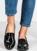 Flat loafers με λουστρίνι 185.914-LU